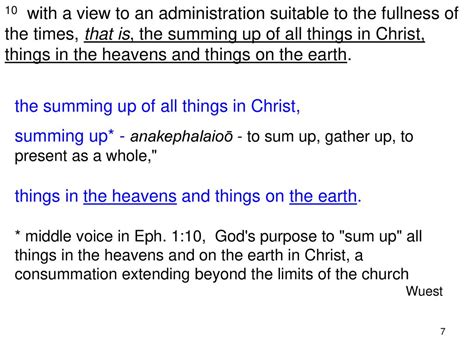 THE SUMMING UP OF ALL THINGS IN CHRIST .